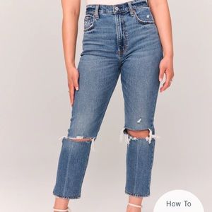 EUC Abercrombie Ultra High Rise Ankle Straight Jeans size 4/27